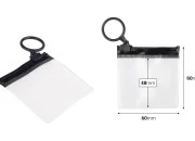 Poluprovidna kesica (PVC) 60x60 mm sa crnim patent (zip) zatvaračem - 12 kom Poluprovidna kesica (PVC) 60x60 mm sa crnim patent (zip) zatvaračem - 12 kom