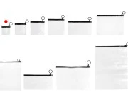 Poluprovidna kesica (PVC) 60x60 mm sa crnim patent (zip) zatvaračem - 12 kom Poluprovidna kesica (PVC) 60x60 mm sa crnim patent (zip) zatvaračem - 12 kom
