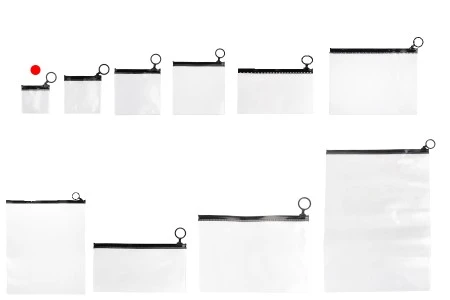 Poluprovidna kesica (PVC) 60x60 mm sa crnim patent  (zip) zatvaračem - 12 kom-6