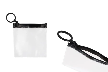 Poluprovidna kesica (PVC) 80x80 mm sa crnim patent  (zip) zatvaračem - 12 kom-1