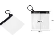 Poluprovidna kesica (PVC) 80x80 mm sa crnim patent (zip) zatvaračem - 12 kom Poluprovidna kesica (PVC) 80x80 mm sa crnim patent (zip) zatvaračem - 12 kom