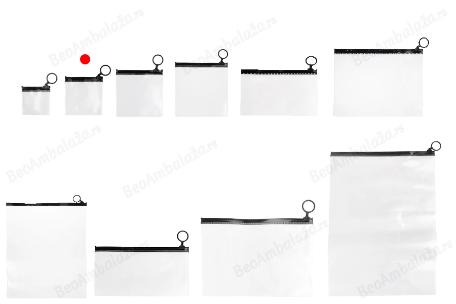 Poluprovidna kesica (PVC) 80x80 mm sa crnim patent  (zip) zatvaračem - 12 kom-grupa_slika