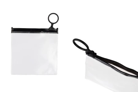 Poluprovidna kesica (PVC) 100x100 mm sa crnim patent  (zip) zatvaračem - 12 kom-1