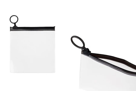 Poluprovidna kesica (PVC) 120x120 mm sa crnim patent  (zip) zatvaračem - 12 kom-1