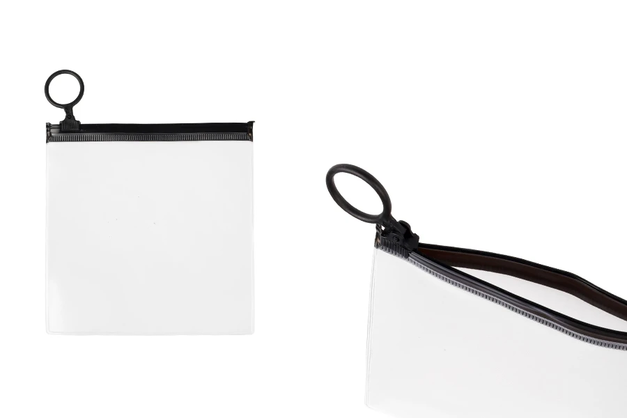 Poluprovidna kesica (PVC) 120x120 mm sa crnim patent  (zip) zatvaračem - 12 kom