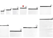 Poluprovidna kesica (PVC) 120x120 mm sa crnim patent  (zip) zatvaračem - 12 kom