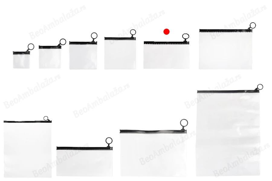 Poluprovidna kesica (PVC) 150x100 mm sa crnim patent  (zip) zatvaračem - 12 kom-grupa_slika