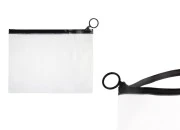 Poluprovidna kesica (PVC) 200x150 mm sa crnim patent (zip) zatvaračem - 12 kom Poluprovidna kesica (PVC) 200x150 mm sa crnim patent (zip) zatvaračem - 12 kom