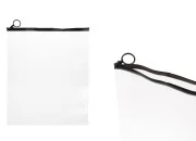 Poluprovidna kesica (PVC) 250x300 mm sa crnim patent (zip) zatvaračem - 12 kom Poluprovidna kesica (PVC) 250x300 mm sa crnim patent (zip) zatvaračem - 12 kom