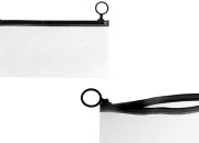 Poluprovidna kesica (PVC) 190x100 mm sa crnim patent  (zip) zatvaračem - 12 kom
