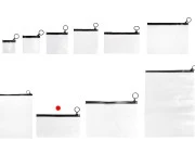 Poluprovidna kesica (PVC) 190x100 mm sa crnim patent  (zip) zatvaračem - 12 kom