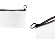 Poluprovidna kesica (PVC) 200x140 mm sa crnim patent (zip) zatvaračem - 12 kom Poluprovidna kesica (PVC) 200x140 mm sa crnim patent (zip) zatvaračem - 12 kom