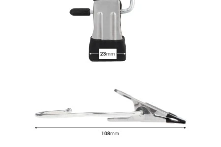 Metalna kuka sa klipom i crnom ručkom 108x23 mm-2