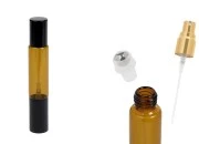 Staklena dvostrana karamel flašica 10mL sa sprejom i roll on-om, u zlatnoj ili crnoj boji - 6 kom Staklena dvostrana karamel flašica 10mL sa sprejom i roll on-om, u zlatnoj ili crnoj boji - 6 kom