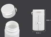 Bela plastična kutijica 30mL sa sigurnosnim klik poklopcem za pilule i kapsule Bela plastična kutijica 30mL sa sigurnosnim klik poklopcem za pilule i kapsule