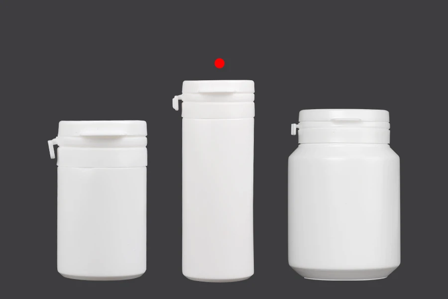 Bela plastična kutijica 50mL sa sigurnosnim klik poklopcem za pilule i kapsule-grupa_slika