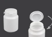 Bela plastična kutijica 100mL sa sigurnosnim klik poklopcem za pilule i kapsule-slika_proizvoda