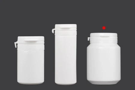 Bela plastična kutijica 100mL sa sigurnosnim klik poklopcem za pilule i kapsule-5