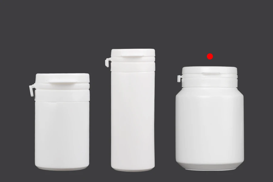 Bela plastična kutijica 100mL sa sigurnosnim klik poklopcem za pilule i kapsule-grupa_slika