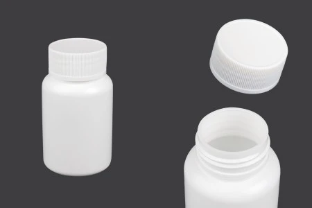 Bela plastična kutijica 120mL sa navojnim zatvaračem za pilule i kapsule-1