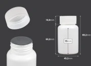 Bela plastična kutijica 120mL sa navojnim zatvaračem za pilule i kapsule