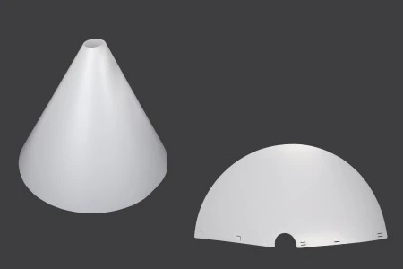 PVC konus za korigovanje odsjaja proizvoda na fotografijama 360x350 mm-1