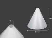 PVC konus za korigovanje odsjaja proizvoda na fotografijama 360x350 mm PVC konus za korigovanje odsjaja proizvoda na fotografijama 360x350 mm-dimenzije_slike