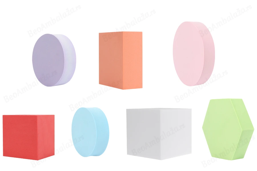 Penasti geometrijski oblici - rekviziti za fotografije (6 kom/set) u raznim bojama-grupa_slika