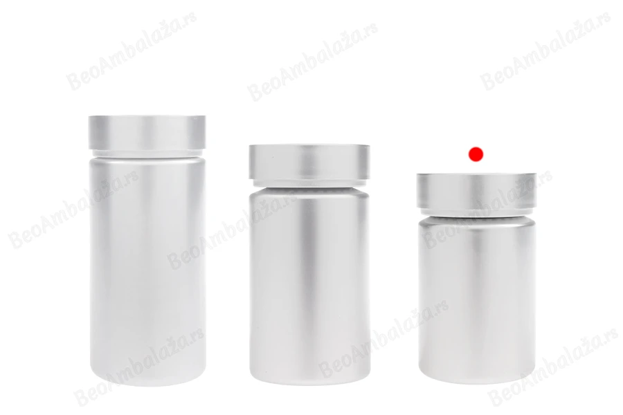 Plastična srebrna PET kutijica 100mL za lekove i kapsule - 12 kom-grupa_slika
