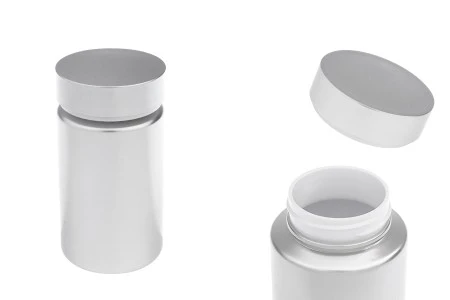 Plastična srebrna PET kutijica 120mL za lekove i kapsule - 12 kom-1