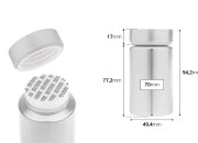 Plastična srebrna PET kutijica 120mL za lekove i kapsule - 12 kom