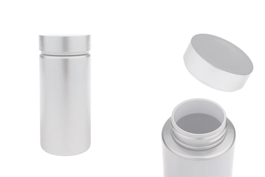 Plastična srebrna PET kutijica 180mL za lekove i kapsule - 12 kom