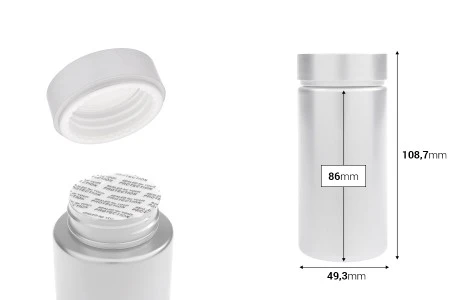 Plastična srebrna PET kutijica 180mL za lekove i kapsule - 12 kom-2