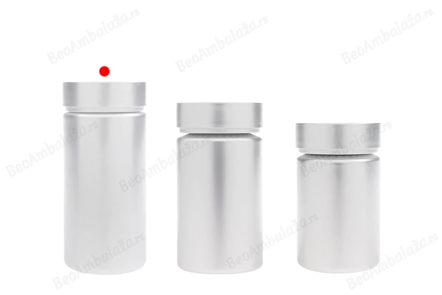 Plastična srebrna PET kutijica 180mL za lekove i kapsule - 12 kom-grupa_slika