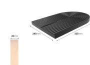 Drveni rekvizit lučnog oblika za fotografije i dekoraciju 325x245x20mm, u prirodnoj ili crnoj boji