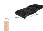 Drveni rekvizit u obliku talasa za fotografije i dekoraciju 385x165x20mm, u prirodnoj ili crnoj boji Drveni rekvizit u obliku talasa za fotografije i dekoraciju 385x165x20mm, u prirodnoj ili crnoj boji
