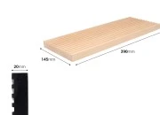 Drveni rekvizit pravougaonog oblika za fotografije i dekoraciju 390x145x20mm, u prirodnoj ili crnoj boji Drveni rekvizit pravougaonog oblika za fotografije i dekoraciju 390x145x20mm, u prirodnoj ili crnoj boji