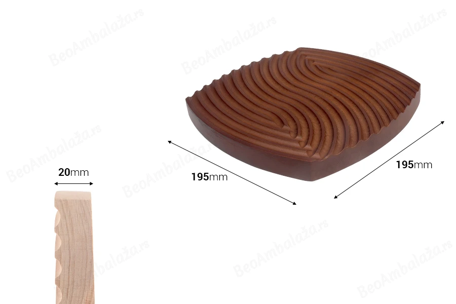 Drveni rekvizit u obliku dijamanta za fotografije i dekoraciju 195x195x20mm, u svetlo ili tamno braon boji-dimenzije_slike
