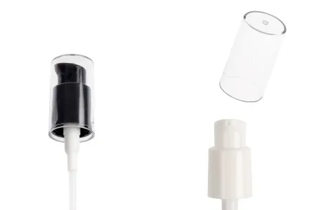 Plastična pumpica PP18 za kreme u crnoj ili beloj boji sa providnim zatvaračem-1