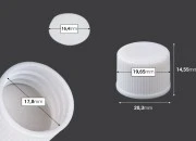 Plastični zatvarač PP18 sa zaptivkom, u crnoj ili beloj boji - 20 kom Plastični zatvarač PP18 sa zaptivkom, u crnoj ili beloj boji - 20 kom