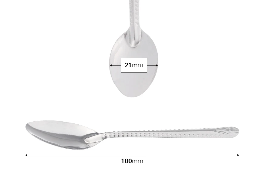 Metalna kašika srebrne boje - 100 mm