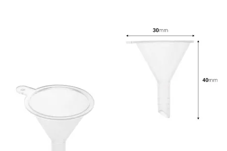 Plastični levak – prečnik 30 mm (donji deo 6 mm) - 6 kom-2
