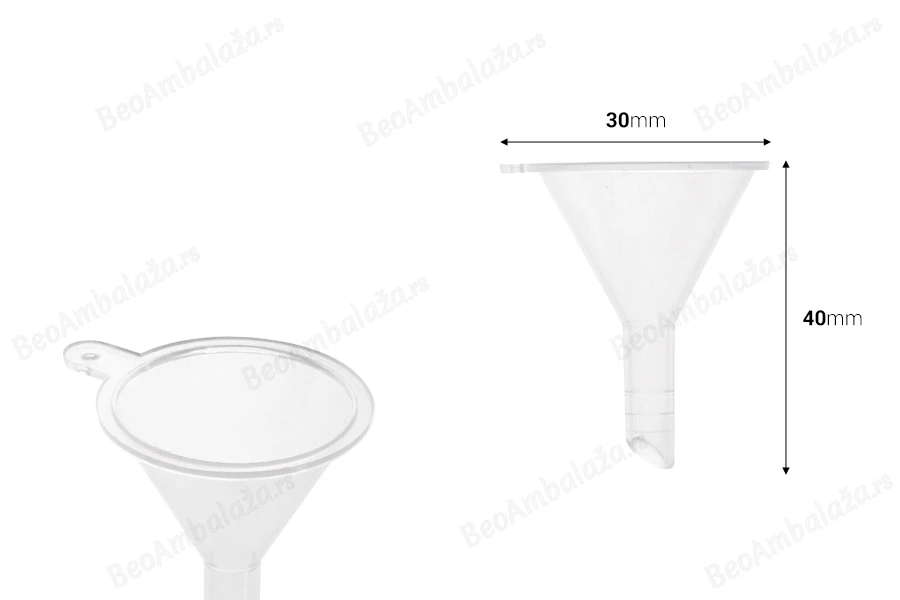 Plastični levak – prečnik 30 mm (donji deo 6 mm) - 6 kom-dimenzije_slike