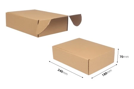 Kraft kutija 180x240x70mm za pakovanje bez prozora - 20 kom-2