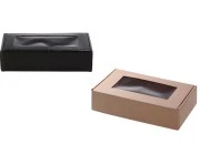 Kutija od kraft papira 240x130x60mm sa prozorom - 20 kom-slika_proizvoda