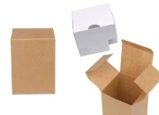 Kraft braon kutija 70x70x95mm, sa belim unutrašnjim kartonskim dodatkom - 50 kom Kraft braon kutija 70x70x95mm, sa belim unutrašnjim kartonskim dodatkom - 50 kom