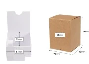 Kraft braon kutija 70x70x95mm, sa belim unutrašnjim kartonskim dodatkom - 50 kom Kraft braon kutija 70x70x95mm, sa belim unutrašnjim kartonskim dodatkom - 50 kom