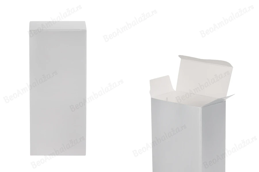 Srebrna kartonska kutija 64x35x160mm, za parfemsku bočicu 100mL - 20 kom-slika_proizvoda