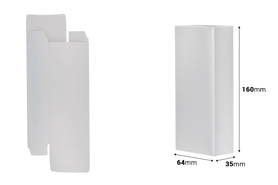 Srebrna kartonska kutija 64x35x160mm, za parfemsku bočicu 100mL - 20 kom