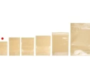 Kraft (14c) DoyPack kesice 100x35x150mm sa providnom prednjom stranom (8c), zip zatvaranjem i mogućnošću termo zatvaranja – 100 kom